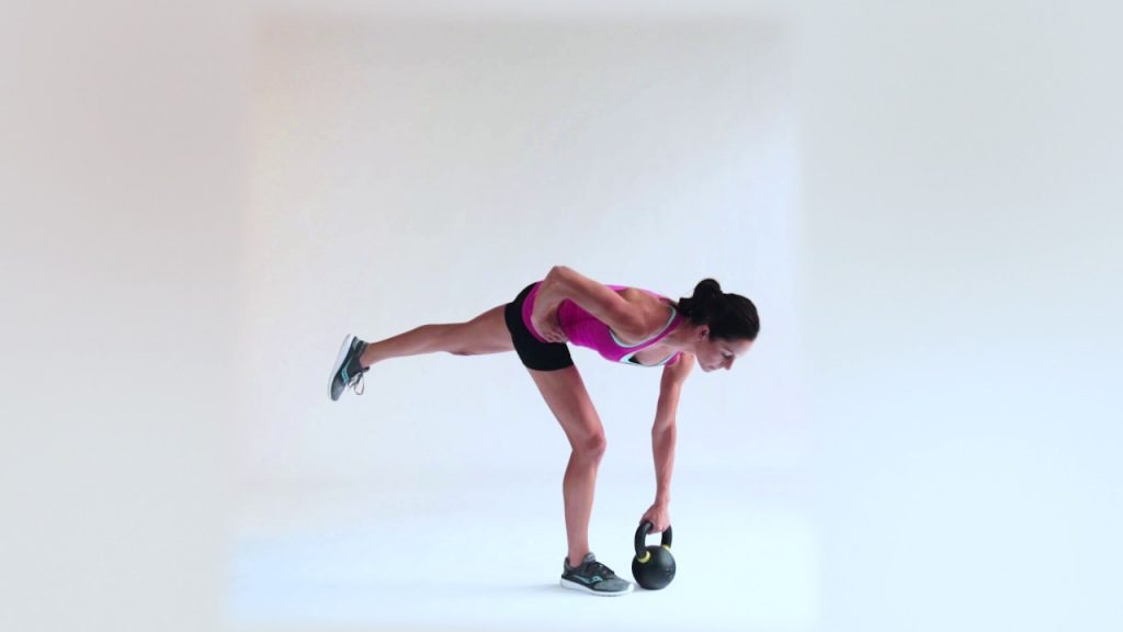 One-legged dead lift