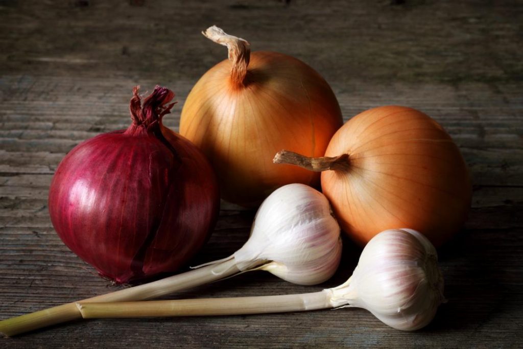 onion and garlic