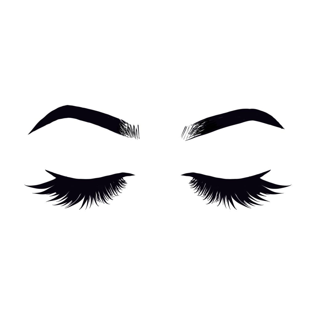 eyelashes and eyebrows